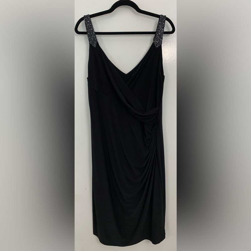 Ralph Lauren Black Cocktail/Party Dress with Beaded Straps